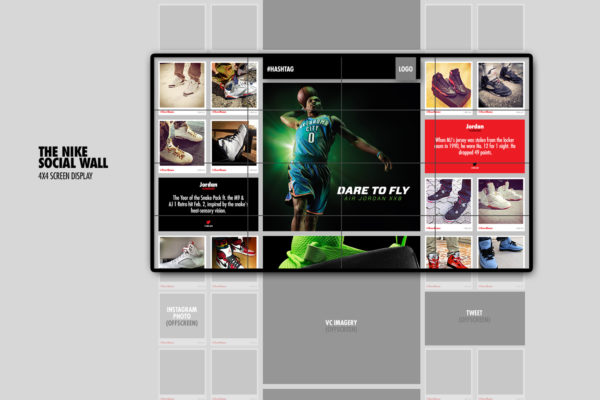 Nike social wall content